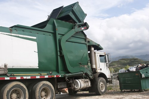 Clean and organized construction site after waste removal