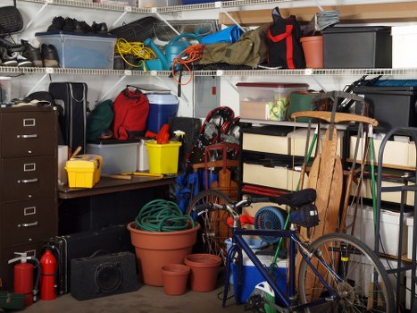 Team planning and organizing items for loft clearance